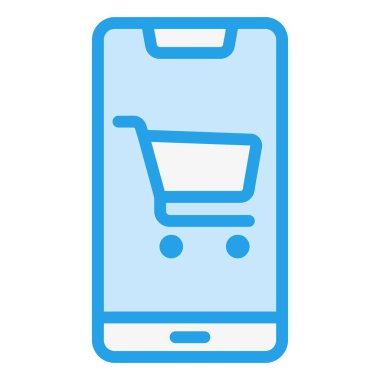 Çevrimiçi dükkan Vektör Simgesi Tasarım İllüstrasyonu