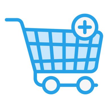 Sepet Vektör Simgesi Tasarım Çizimine Ekle