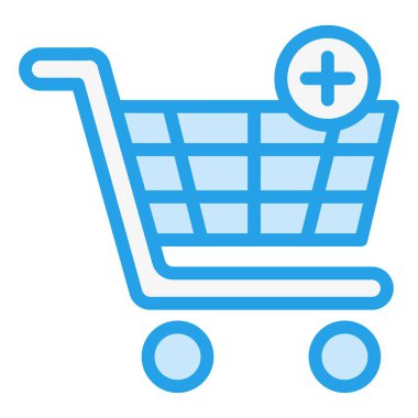 Sepet Vektör Simgesi Tasarım Çizimine Ekle