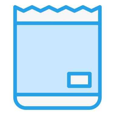 Kağıt torba Vektör Simgesi Tasarım İllüstrasyonu