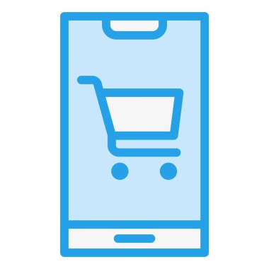 Çevrimiçi alışveriş vektörü Simge Tasarım İllüstrasyonu