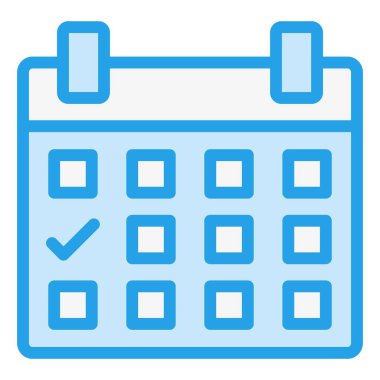 Takvim Vektörü Simgesi Tasarım İllüstrasyonu