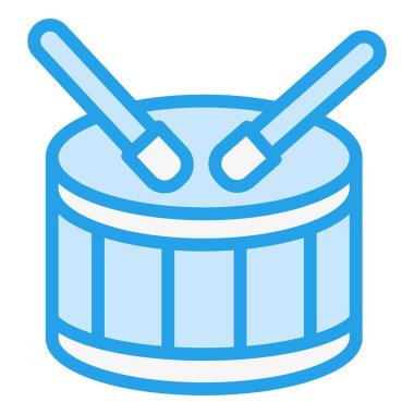 Davul Vektörü Simgesi Tasarım İllüstrasyonu