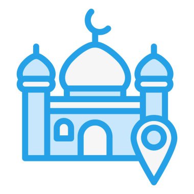 Cami konumu Vektör Simgesi Tasarım İllüstrasyonu