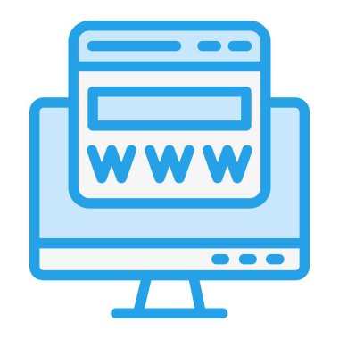 Web Sitesi Vektör Simgesi Tasarım İllüstrasyonu