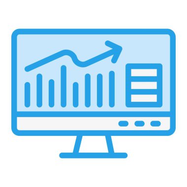 Satış raporları Vektör Simgesi Tasarım İllüstrasyonu