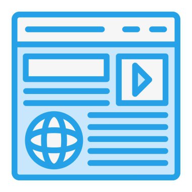 İçerik Pazarlama Vektörü Simgesi Tasarım İllüstrasyonu