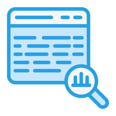 Veri Analizi Vektör Simgesi Tasarım İllüstrasyonu