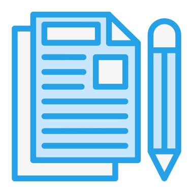 Yazı Vektörü Simgesi Tasarım İllüstrasyonu