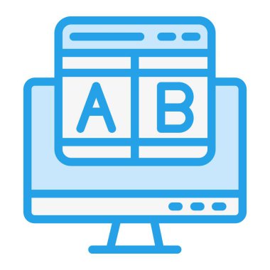 Ab Vektör Simgesi Tasarım İllüstrasyonu