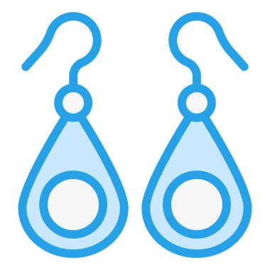 Küpeler Vektör Simgesi Tasarım Çizimi