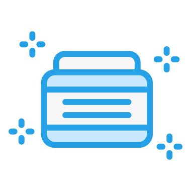 Parıldayan Vektör Simgesi Tasarım İllüstrasyonu