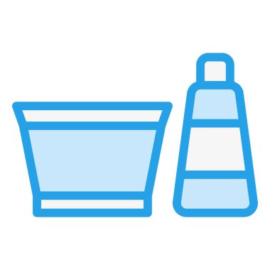 Saç boyası Vektör Simgesi Tasarımı Çizimi