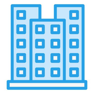 Skycraper Vektör Simgesi Tasarım İllüstrasyonu