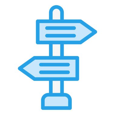 Yön İşareti Vektör Simgesi Tasarım İllüstrasyonu