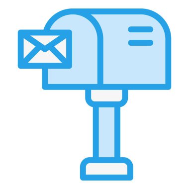 Posta Kutusu Vektör Simgesi Tasarım İllüstrasyonu