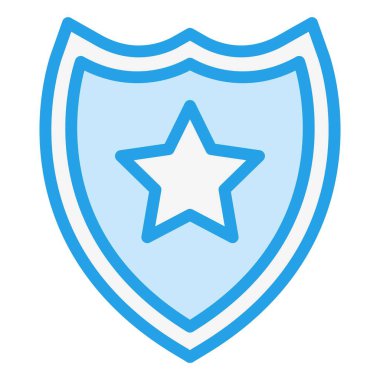 Polis rozeti Vektör Simgesi Tasarım İllüstrasyonu