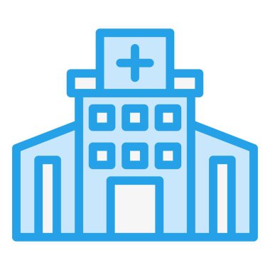Hastane Vektör Simgesi Tasarım İllüstrasyonu