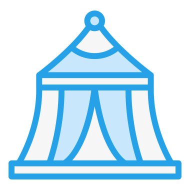 Sirk Çadırı Vektör Simgesi Tasarım İllüstrasyonu