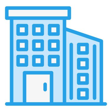 Apartman Vektörü Simgesi Tasarım İllüstrasyonu