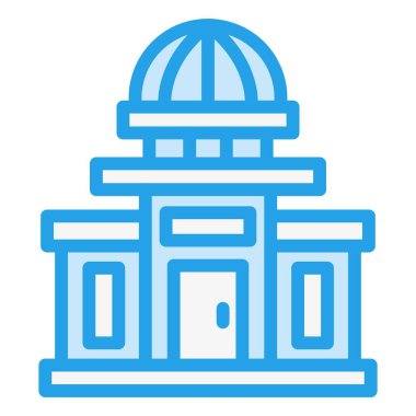 Hükümet binası Vektör Simgesi Tasarım İllüstrasyonu