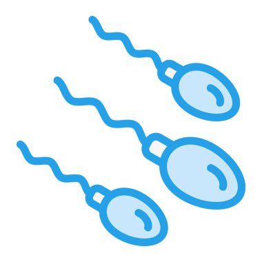 Sperm Vektörü Simgesi Tasarım İllüstrasyonu