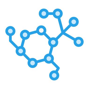 Molekül zinciri Vektör Simgesi Tasarım İllüstrasyonu