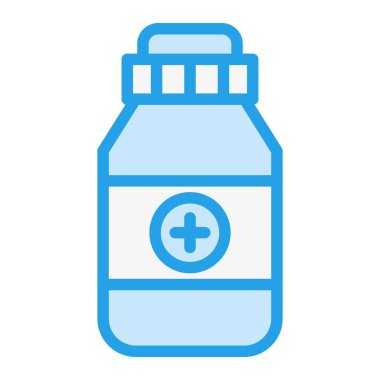 İlaç kavanozu Vektör Simgesi Tasarım İllüstrasyonu