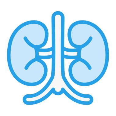 Böbrek Vektörü Simgesi Tasarım Çizimi