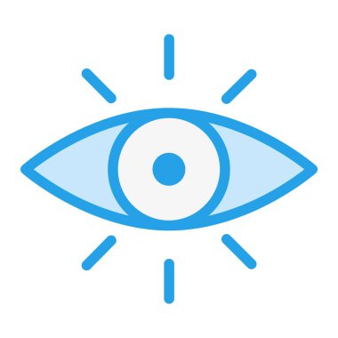 Göz Vektörü Simgesi Tasarım İllüstrasyonu