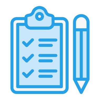 Denetim Listesi Vektör Simgesi Tasarım İllüstrasyonu