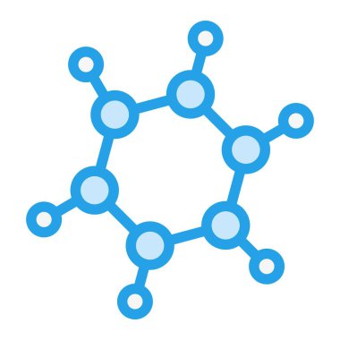Biyolojik moleküller Vektör Simgesi Tasarım İllüstrasyonu