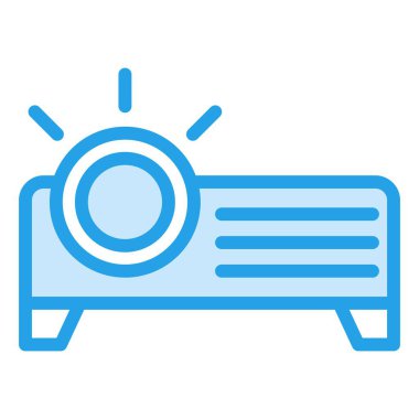 Projektör Vektör Simgesi Tasarım İllüstrasyonu