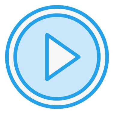 Oynatma düğmesi Vektör Simgesi Tasarım İllüstrasyonu