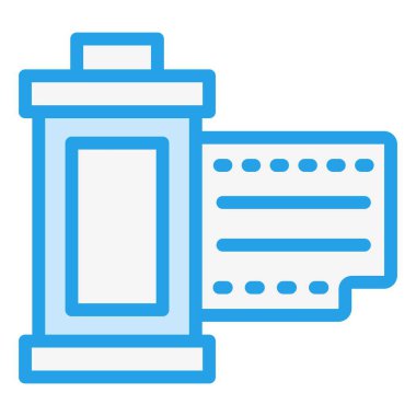 Fotoğraf filmi Vektör Simgesi Tasarım İllüstrasyonu