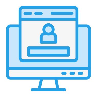 Web giriş Vektörü Simgesi Tasarım İllüstrasyonu