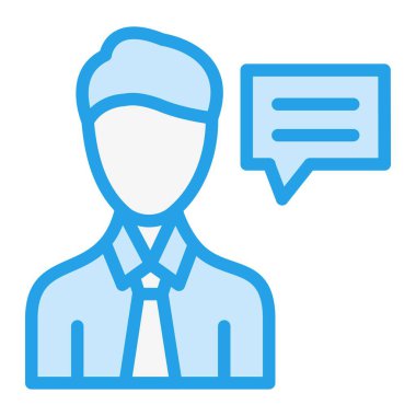 Danışman Vektör Simgesi Tasarım İllüstrasyonu