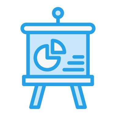 Sunum Vektörü Simgesi Tasarım İllüstrasyonu