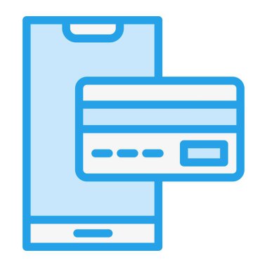 Çevrimiçi ödeme vektörü Simge Tasarımı İllüstrasyonu