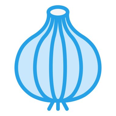 Soğan Vektörü Simgesi Tasarım İllüstrasyonu