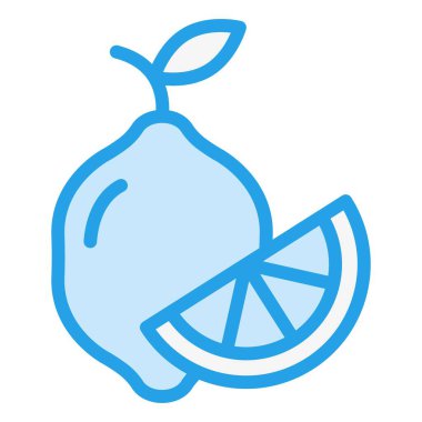 Lemon Vektör Simgesi Tasarım İllüstrasyonu