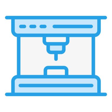 Kahve Üreticisi Vektör Simgesi Tasarım İllüstrasyonu