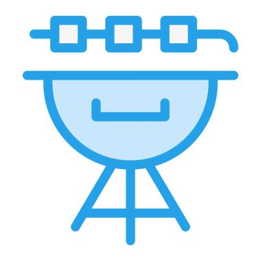 Bbq ekipman Vektör Simgesi Tasarım İllüstrasyonu
