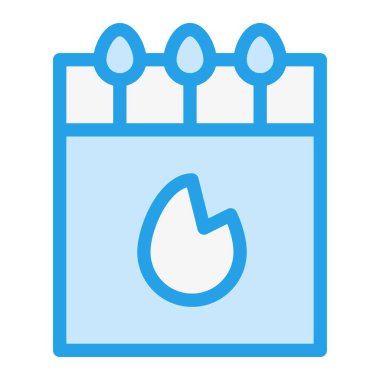 Kibrit kutusu Vektör Simgesi Tasarım İllüstrasyonu