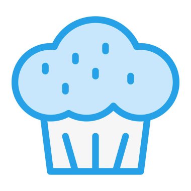 Kek Vektörü Simgesi Tasarım Çizimi