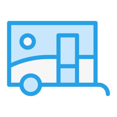 Karavan Vektör Simgesi Tasarım İllüstrasyonu