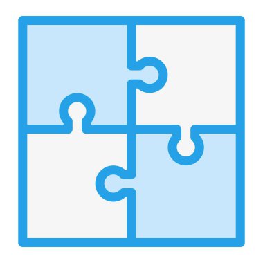 Bulmaca Vektörü Simgesi Tasarım İllüstrasyonu