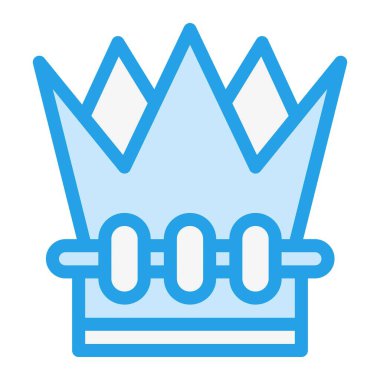 Crown Vektör Simgesi Tasarım İllüstrasyonu