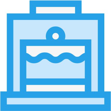 Pasta Kubbesi Vektör Simgesi Tasarım İllüstrasyonu