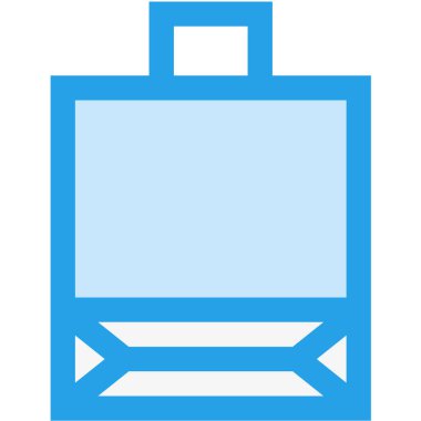 Kağıt torba Vektör Simgesi Tasarım İllüstrasyonu